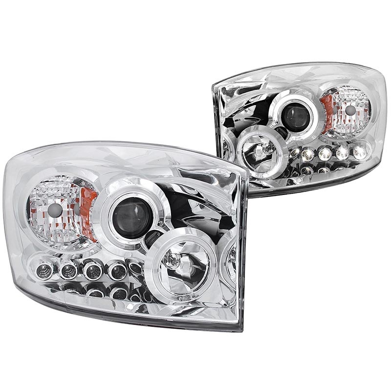 ANZO | Projector Headlights Chrome w/ Halo - DODGE RAM Anzo USA Éclairage