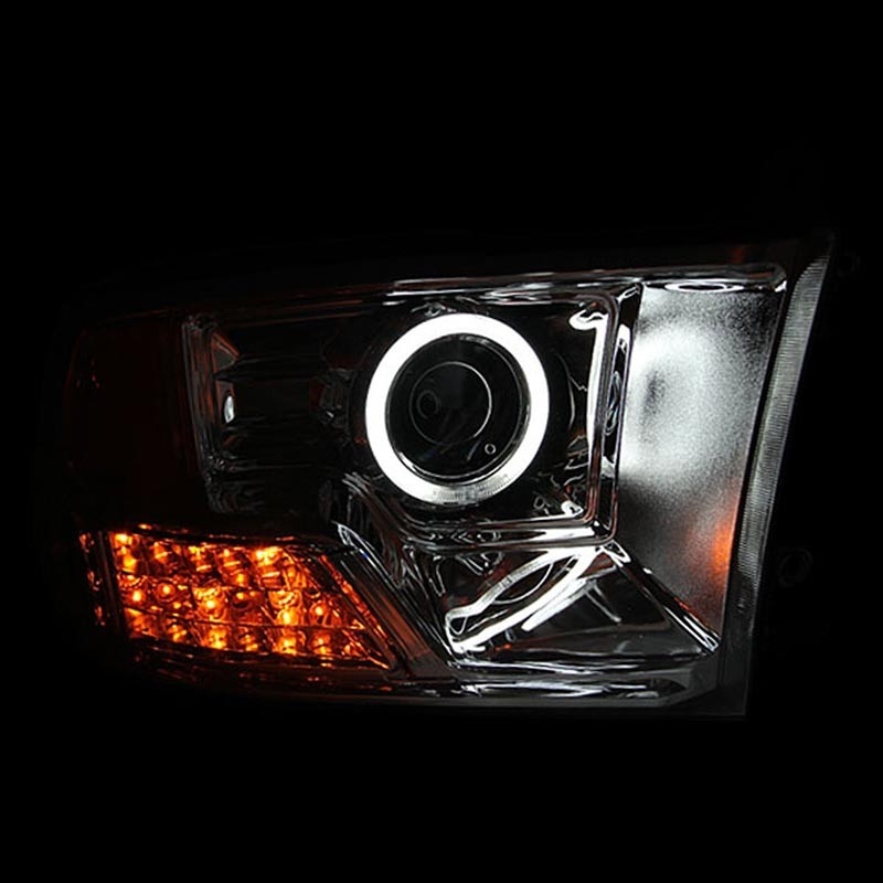 ANZO | Projector Headlights Chrome w/ Halo - DODGE RAM Anzo USA Éclairage