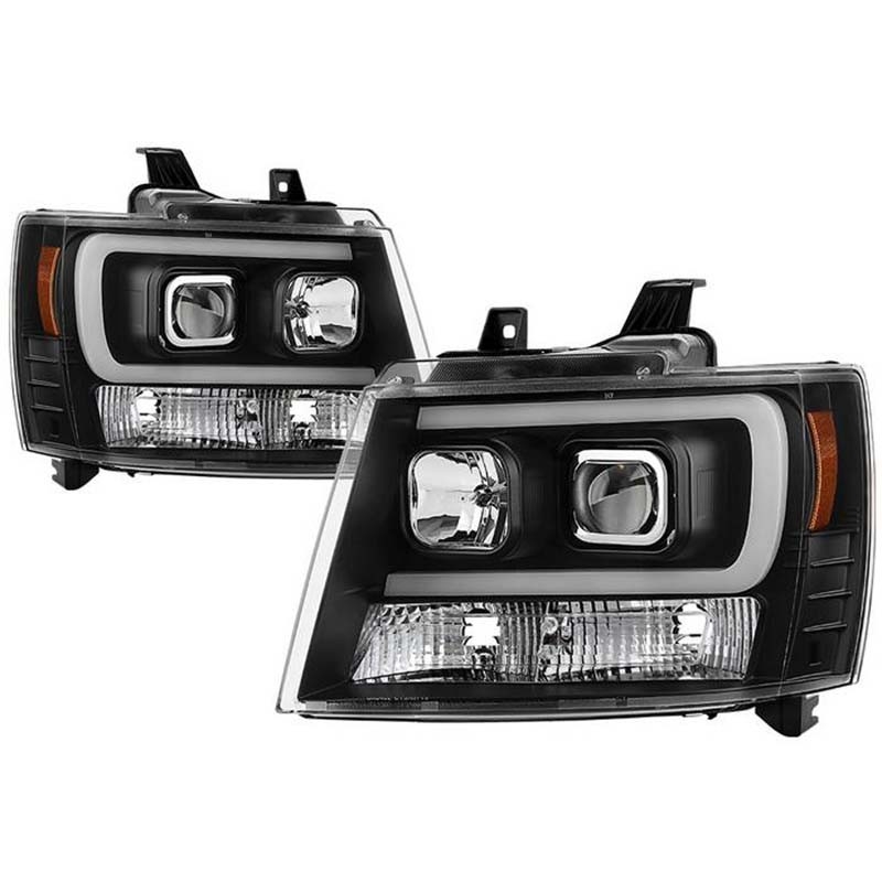 Spyder | Projector Headlights - Switch Back Turn Signal Light Bar - Black SPYDER Switchback & Sequential Headlights