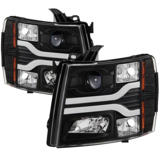 Spyder | Projector Headlights - LED DRL - Black SPYDER Headlights