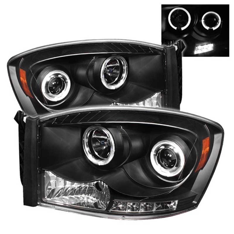 Spyder | Projector Headlights - LED Halo LED - Black SPYDER Headlights