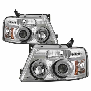 Spyder | Projector Headlights - LED Halo LED - Chrome SPYDER Headlights