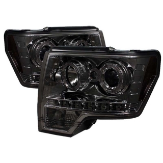 Spyder | Projector Headlights - LED Halo LED - Smoke SPYDER Headlights