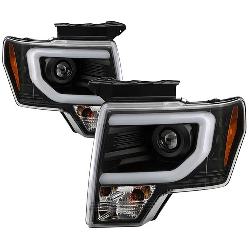 Spyder | Projector Headlights - Light Bar DRL - Black SPYDER DRL Bar Headlights