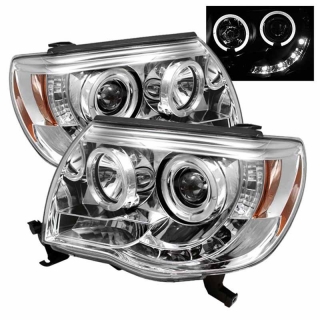 Spyder | Projector Headlights - LED Halo LED - Chrome SPYDER Headlights