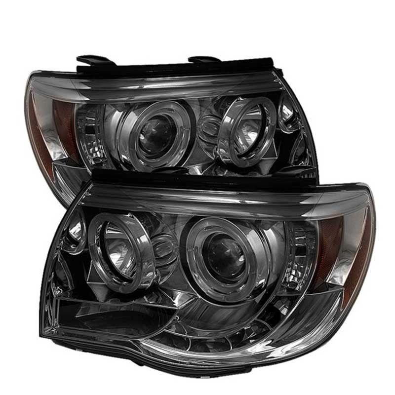 Spyder | Projector Headlights - LED Halo LED - Smoke SPYDER Headlights