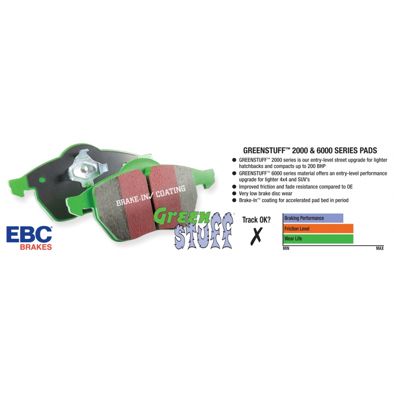 EBC Brakes | Greenstuff 2000 Series Sport Brake Pads - Avant EBC Brakes Plaquettes de freins