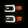 ANZO | Projector Headlights w/ Plank Style Switchback Chrome w/ Amber Anzo USA Éclairage