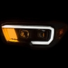 ANZO | Projector Headlights w/ Plank Style Black w/ Amber Anzo USA Éclairage