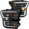 ANZO | Projector Headlights w/ Plank Style Black w/ Amber Anzo USA Éclairage