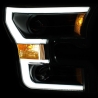 ANZO | Projector Headlights w/ Plank Style Black w/ Amber Anzo USA Éclairage