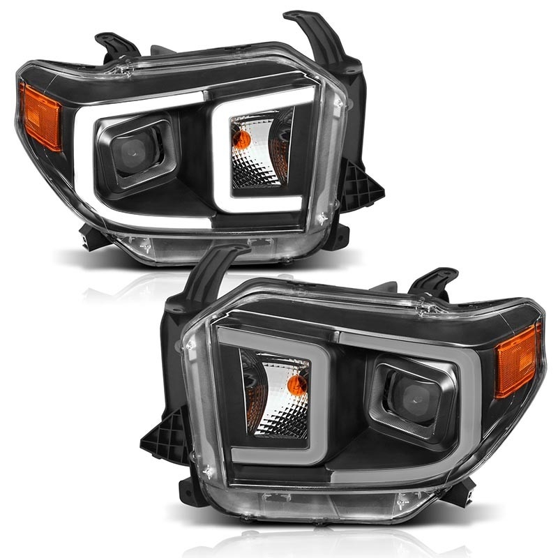 ANZO | Projector Headlights w/ Plank Style Switchback Black w/ Amber - TOYOTA TUNDRA Anzo USA Éclairage