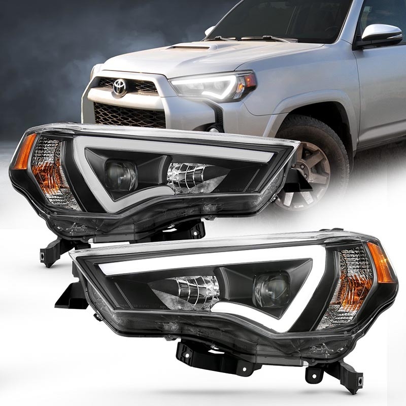 ANZO | Projector Headlights w/ Plank Style Switchback Black w/ Amber - TOYOTA 4RUNNER Anzo USA Éclairage