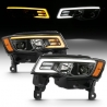 ANZO | Projector Headlights w/ Plank Style Switchback Black w/ Amber Anzo USA Éclairage