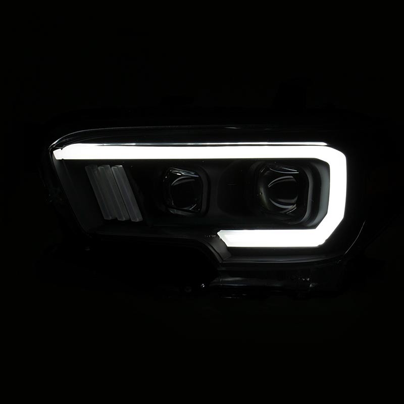 ANZO | Projector Headlights w/ Plank Style Switchback Black w/ Amber W/ DRL - TOYOTA TACOMA Anzo USA Éclairage