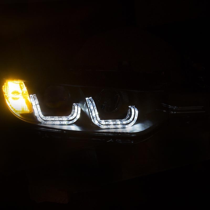 ANZO | Projector Headlights w/ U-Bar Noir - BMW SERIES 3 Anzo USA Éclairage