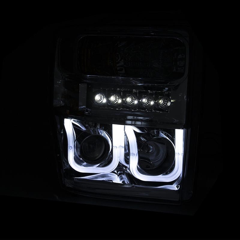 ANZO | Projector Headlights w/ U-Bar Noir - FORD F250+ Anzo USA Éclairage