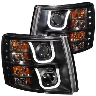 ANZO | Projector Headlights w/ U-Bar Noir - CHEVROLET SILVERADO Anzo USA Éclairage