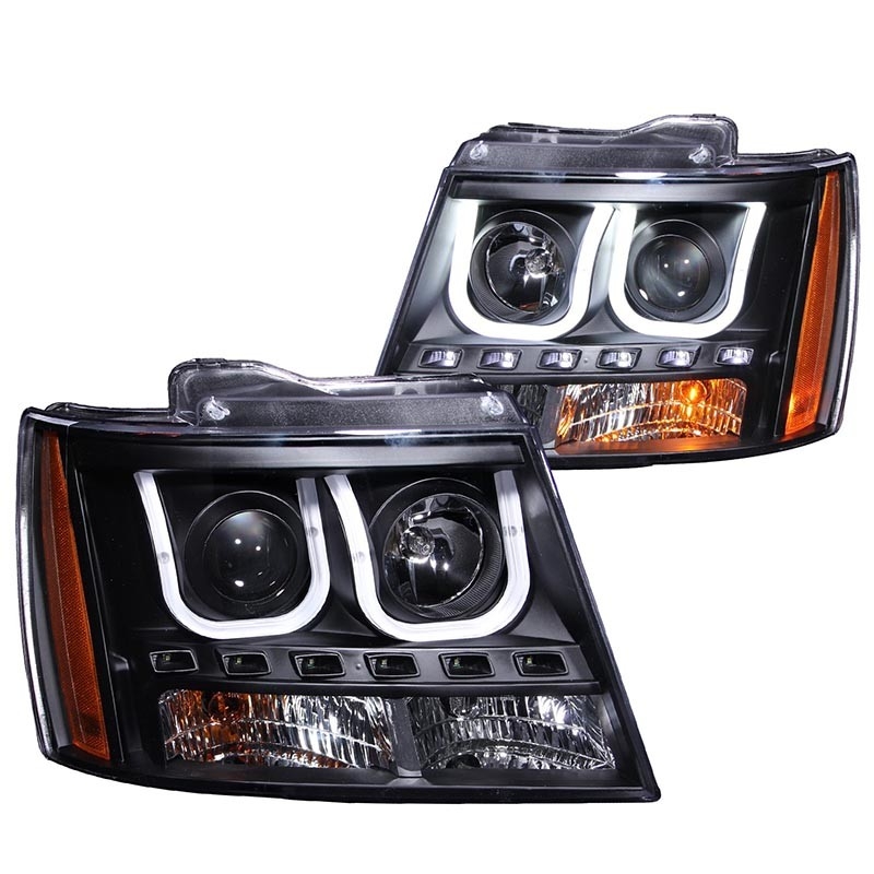 ANZO | Projector Headlights w/ U-Bar Noir - CHEVROLET AVALANCHE/SUBURBAN/TAHOE Anzo USA Éclairage