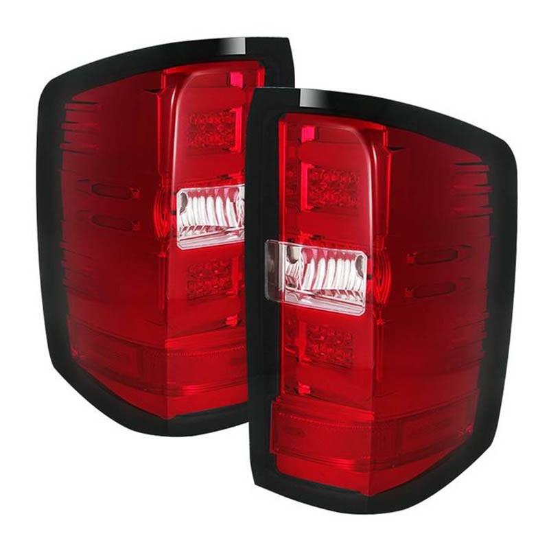 Spyder | Tail Lights - LED Bar Style - Red Clear SPYDER LED Tail Lights