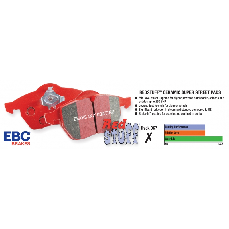 EBC Brakes | Redstuff 3000 Series Ceramic Low Dust Pads - Arrière EBC Brakes Plaquettes de freins