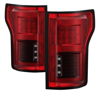 Spyder | Tail Lights - LED Bar Style - Red Clear SPYDER LED Tail Lights