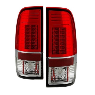 Spyder | Tail Lights - LED Bar Style - Red Clear SPYDER LED Tail Lights