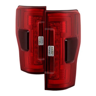 Spyder | Tail Lights - LED Bar Style - Red Clear SPYDER LED Tail Lights