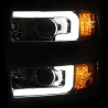 ANZO | Projector Headlights w/ Plank Style Chrome w/ Amber Anzo USA Éclairage
