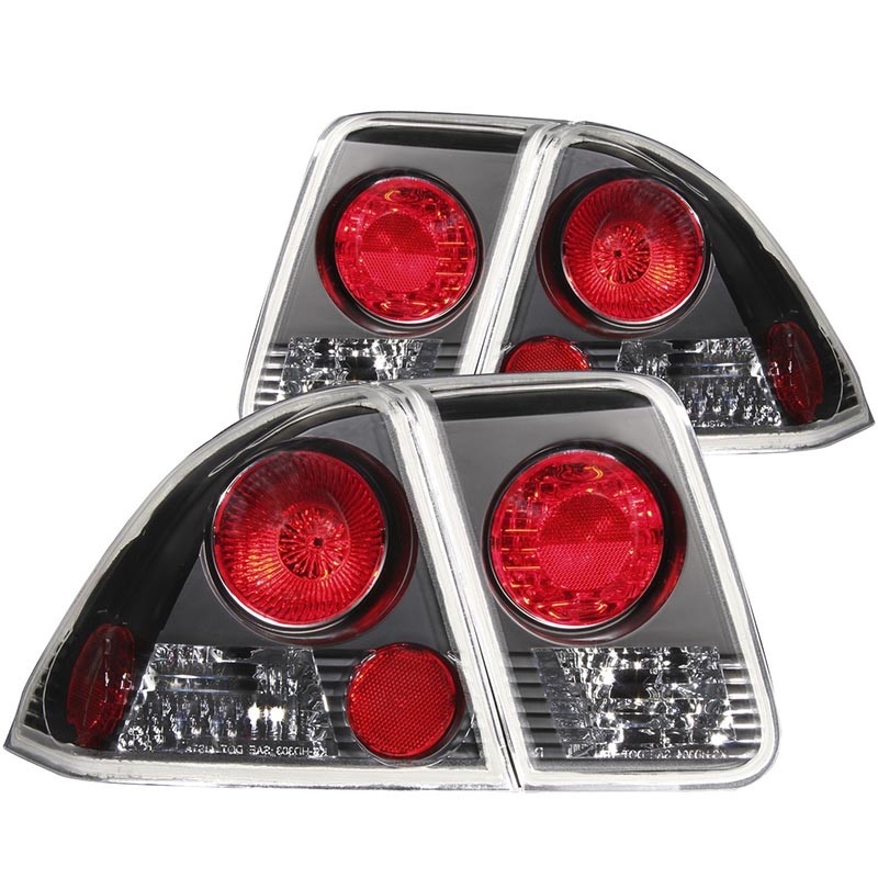 ANZO | Taillights Noir - Civic 1.3L / 1.7L / 2.0L 2001-2005 Anzo USA Lighting