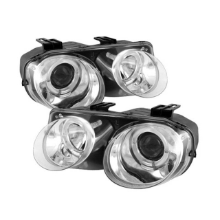 Spyder | Projector Headlights - LED Halo - Chrome SPYDER Headlights