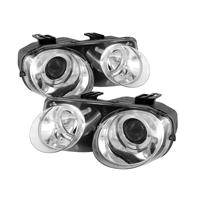 Spyder | Projector Headlights - LED Halo - Chrome SPYDER Headlights