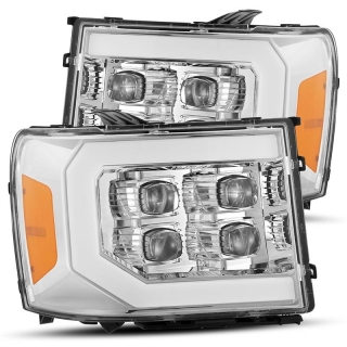 AlphaRex | NOVA-Series Full LED Quad 3D Projector Headlights - SIERRA 07-14 AlphaRex Phares avant