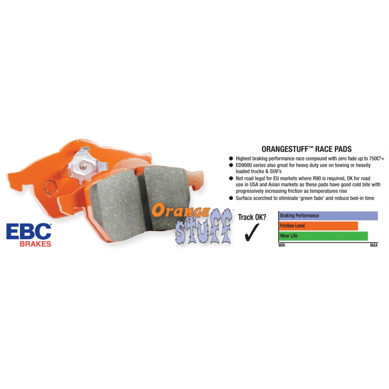 EBC Brakes | Orangestuff 9000 Series Race Brake Pads - Rear EBC Brakes Brake Pads