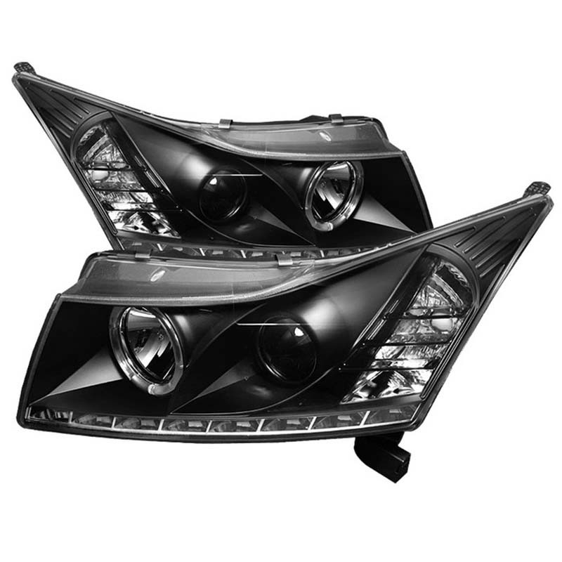 Spyder | Projector Headlights - LED Halo - DRL - Black SPYDER Headlights