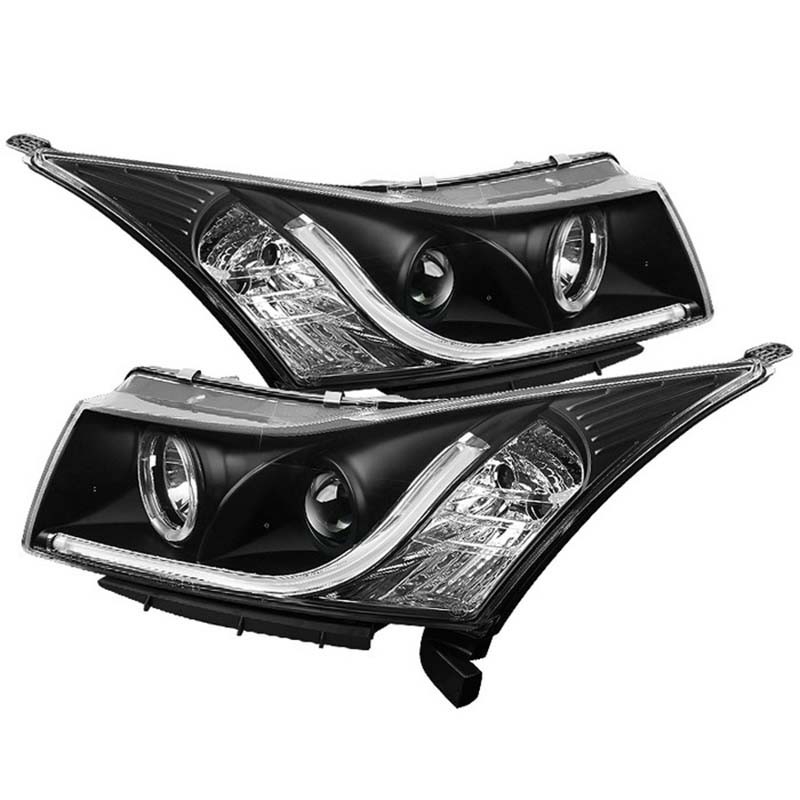 Spyder | Projector Headlights - Light Tube DRL - Black SPYDER Headlights