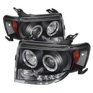 Spyder | Projector Headlights - DRL - Black SPYDER HALO Headlights