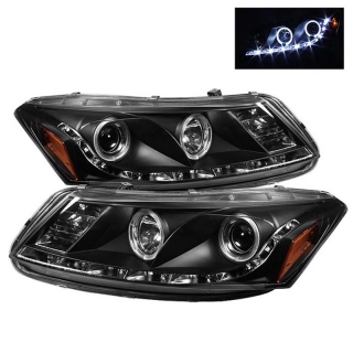 Spyder | Projector Headlights - LED Halo - DRL - Black SPYDER Headlights