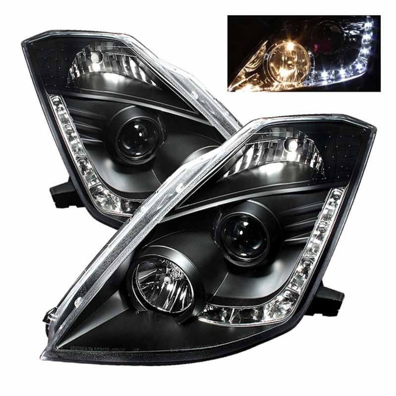 Spyder | Projector Headlights - DRL - Black SPYDER DRL Bar Headlights