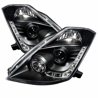 Spyder | Projector Headlights - DRL - Black SPYDER Headlights