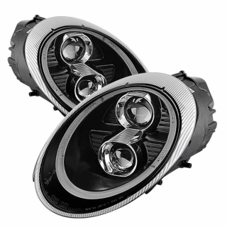 Spyder | Projector Headlights - DRL LED - Black SPYDER Headlights