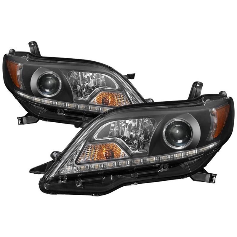 Spyder | Projector Headlights - DRL LED - Black SPYDER Headlights