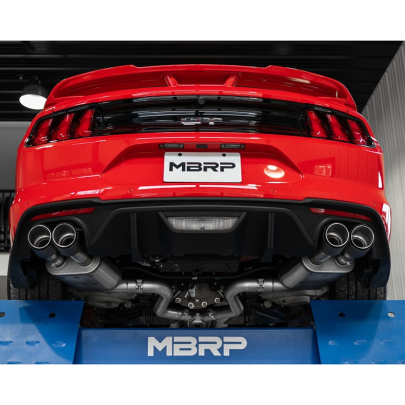 MBRP | Cat Back Active Exhaust Carbon tips - Mustang GT 2018-2022 MBRP Cat-Back Exhausts