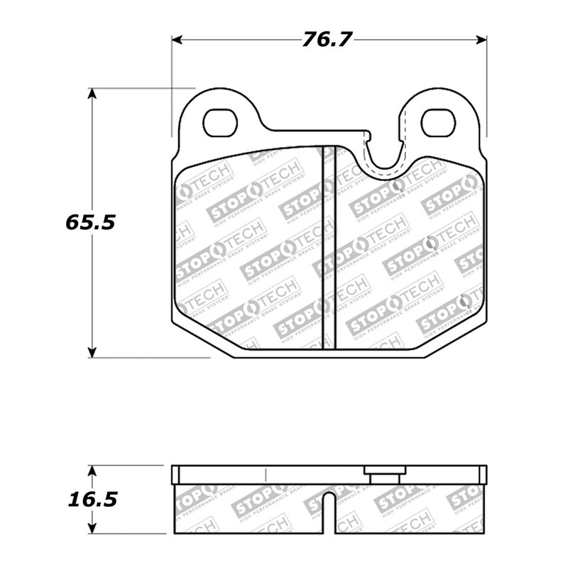 StopTech | Street Brake Pads - Avant StopTech Plaquettes de freins