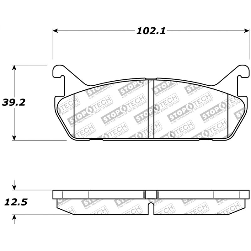 StopTech | Street Brake Pads - Arrière StopTech Plaquettes de freins