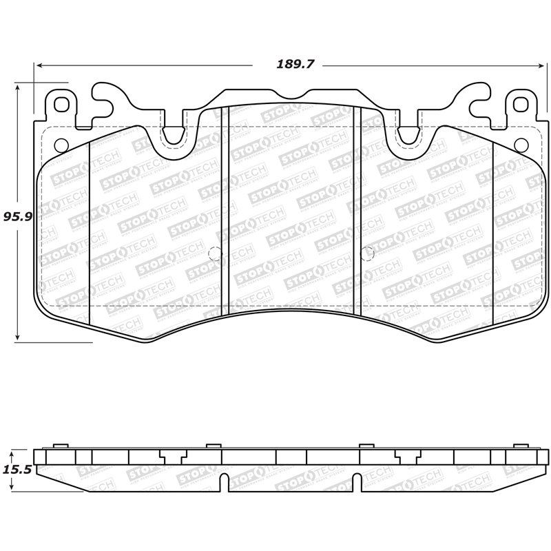 StopTech | Street Brake Pads - Avant StopTech Plaquettes de freins