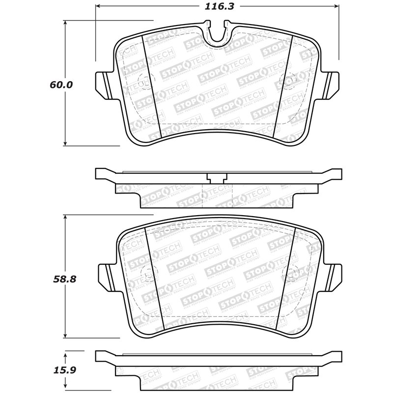 StopTech | Street Brake Pads - Arrière StopTech Plaquettes de freins