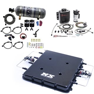 Nitrous Express | Nitrous/Water Methanol System w/Billet LT4 Supercharger Lid 12lb Bottle - CTS / Camaro / Corvette 6.2L 2015...