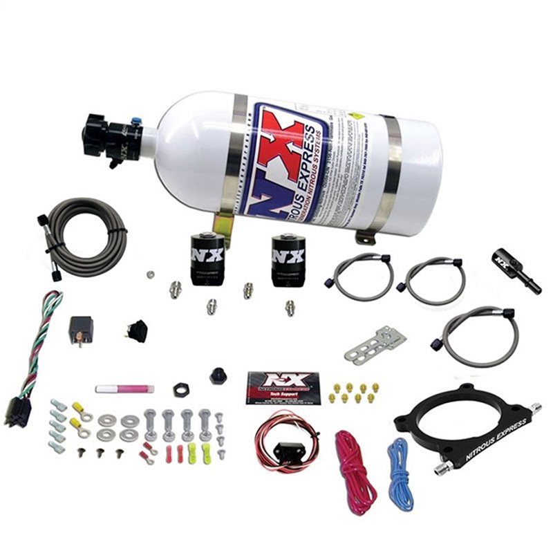 Nitrous Express | Plate System (50-250HP) W/10LB BOTTLE - Ford 7.3L / 5.0L 2015-2020 Nitrous Express Nitrous Oxide Systems