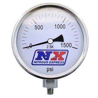 Nitrous Express | Nitrous Pressure Gauge 4 inch-high accuracy Nitrous Express Cadrans